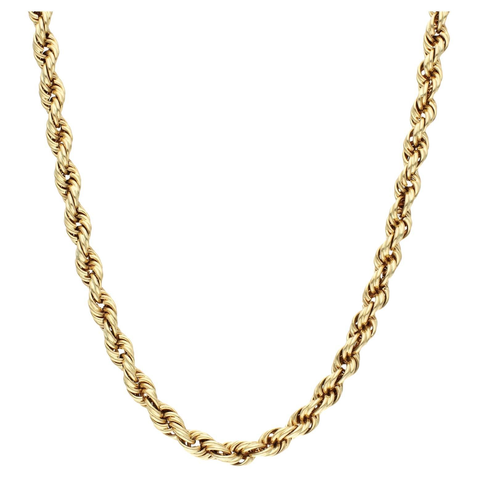  Solid 9ct Yellow Gold 28" Rope Chain 59.80 Grams