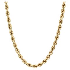 Used  Solid 9ct Yellow Gold 28" Rope Chain 59.80 Grams