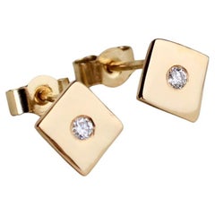 Solid 9k Gold Ocean Diamond Astria Earrings