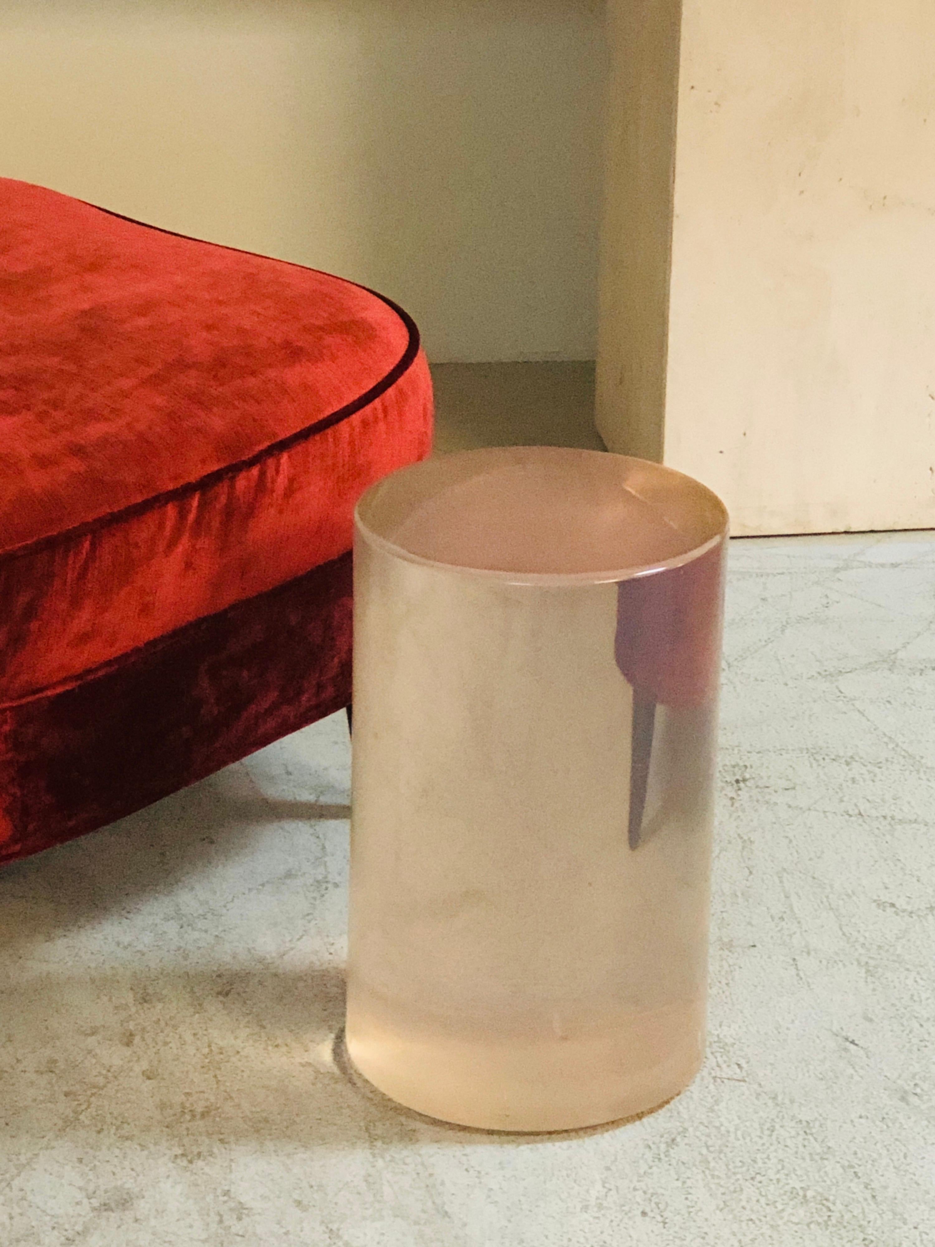 Solid Acrylic Resin Side Drink Table, 3 Available, 1980s 7