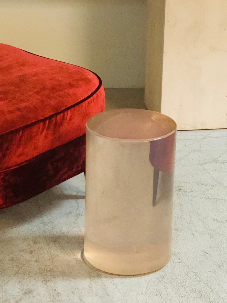 Solid Acrylic Resin Side Drink Table, 3 Available, 1980s 7