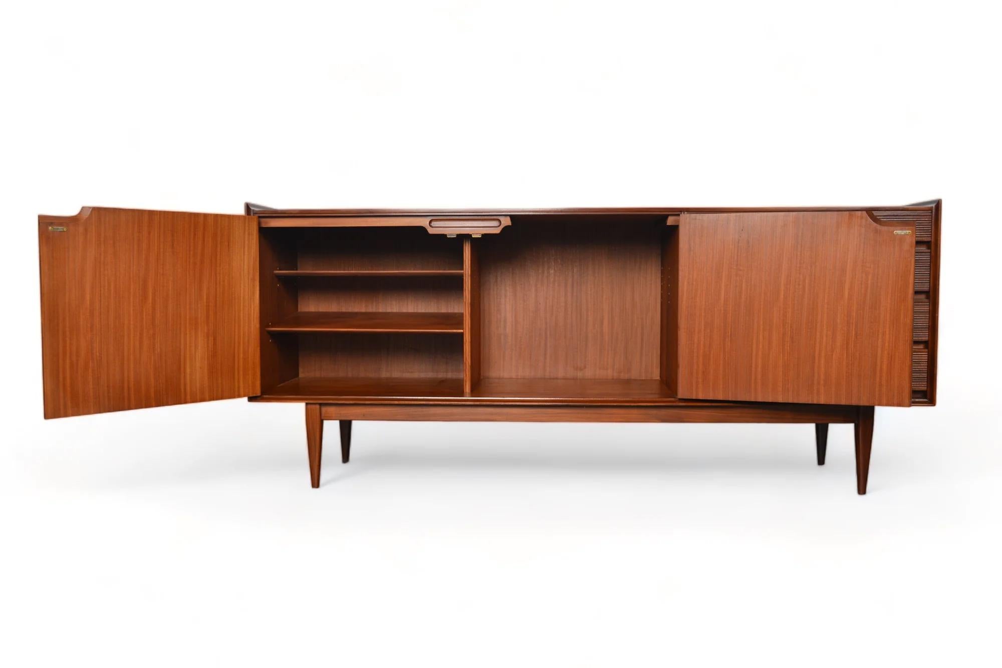 Mid-Century Modern Solid Afromosia Credenza By Richard Hornby For Sale