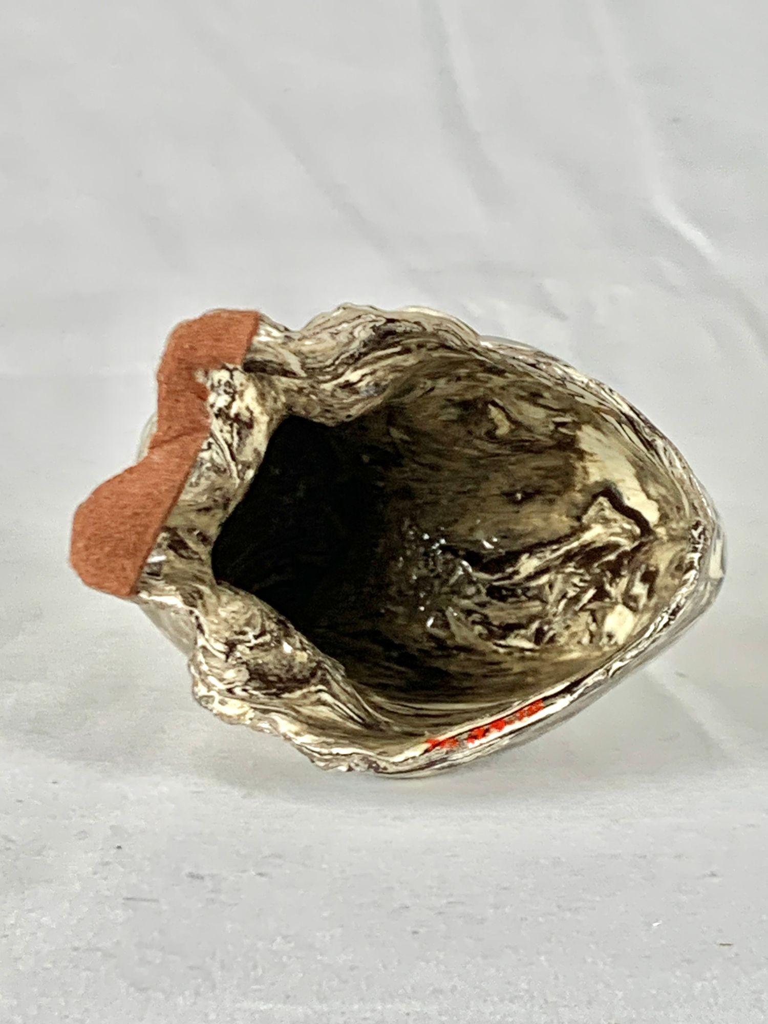 Late 18th Century Antique Agateware Saltglaze Cat, Staffordshire England, circa 1770 For Sale