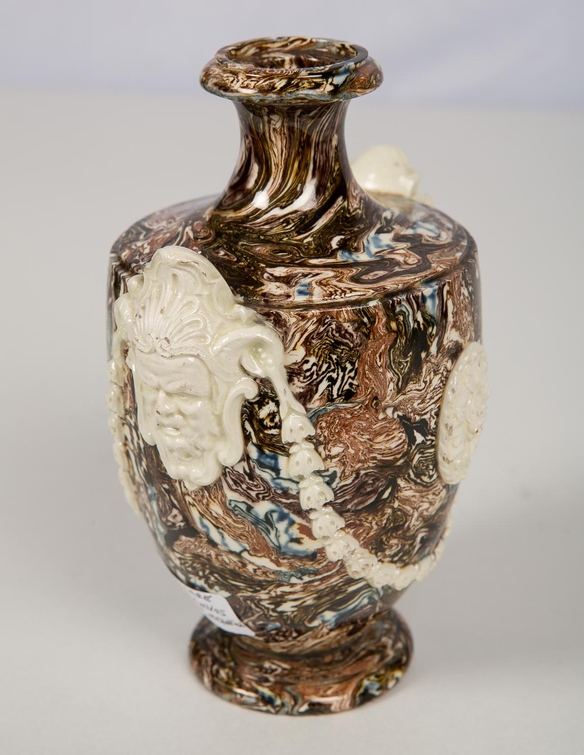Solid Agateware Vase 18th Century Made by Neale & Co. 6