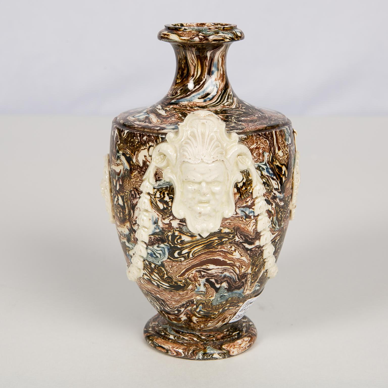 Neoclassical Solid Agateware Vase 18th Century Made by Neale & Co.