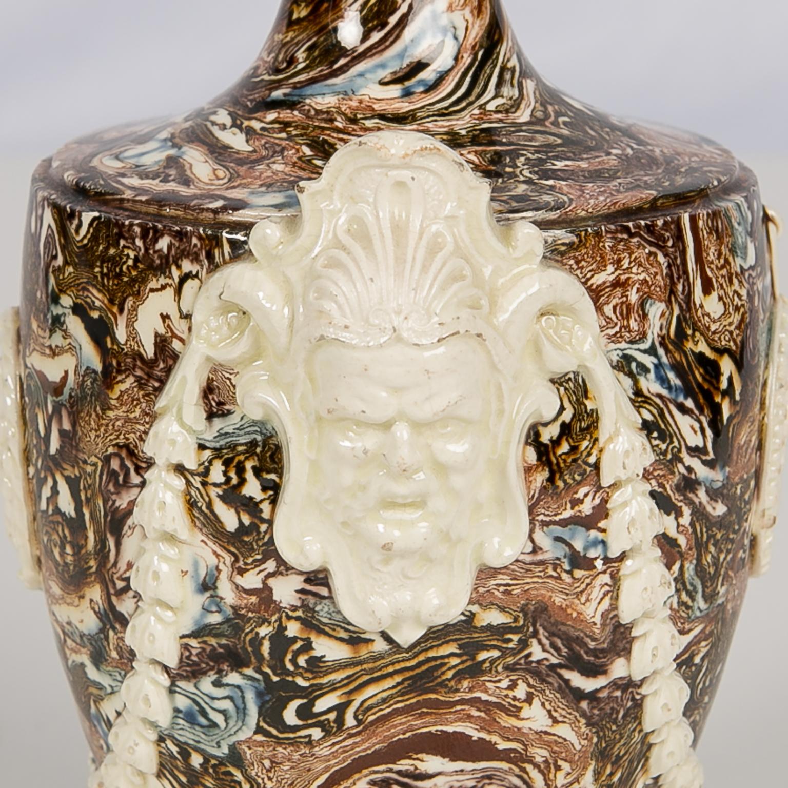 Solid Agateware Vase 18th Century Made by Neale & Co. 1