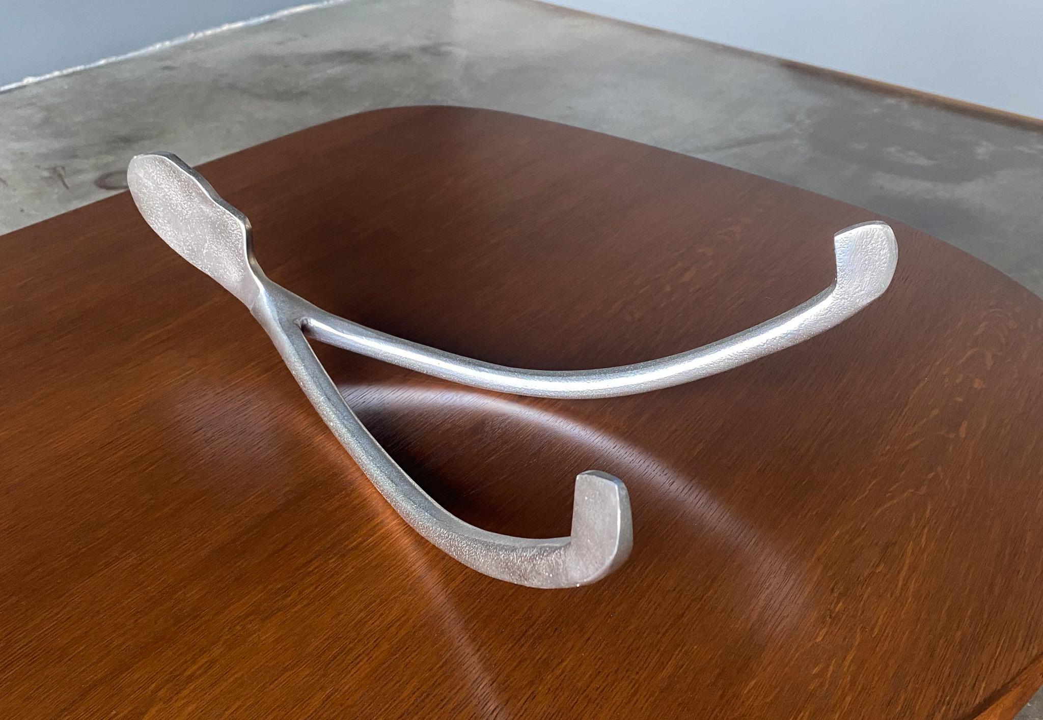 Solid Aluminum Wishbone Sculpture, 20th Century 6