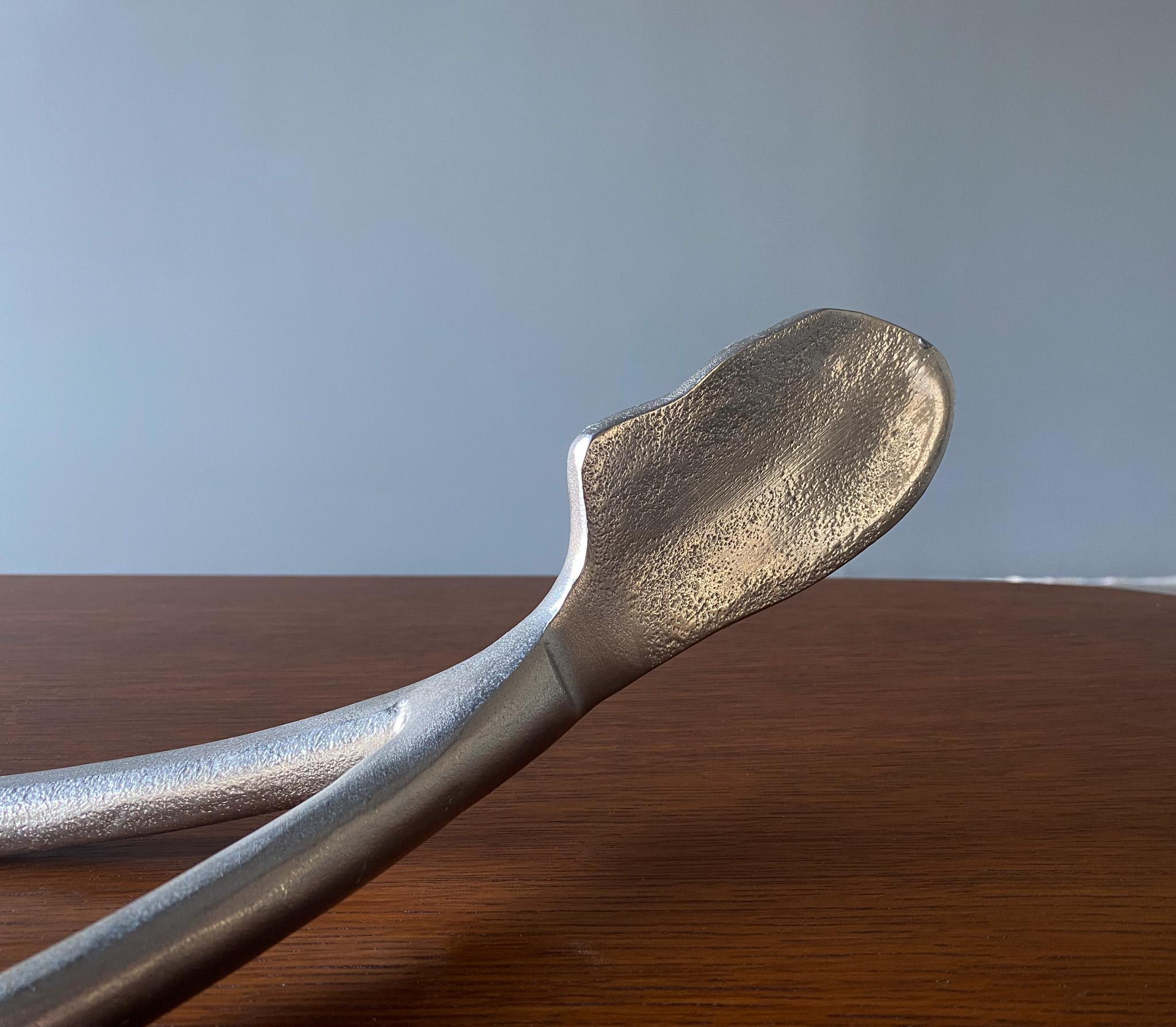 Solid Aluminum Wishbone Sculpture, 20th Century In Good Condition In San Juan Capistrano, CA