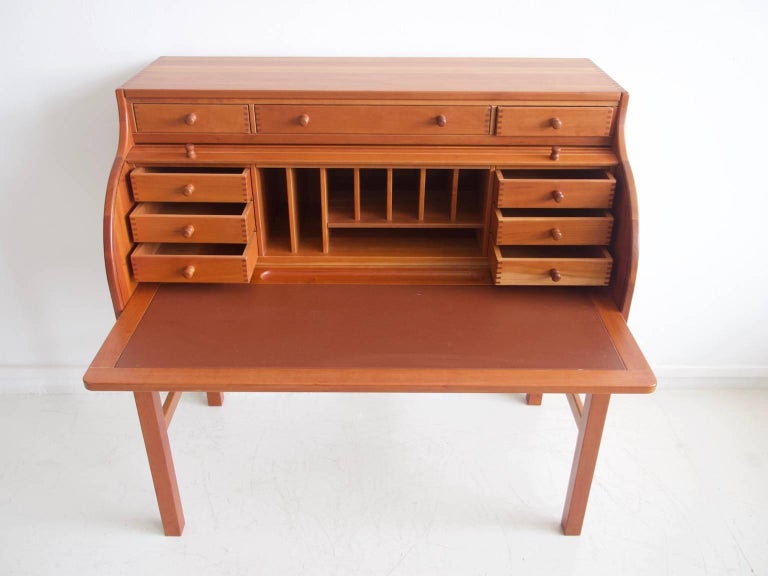 Solid American Cherrywood Writing Desk by Andreas Hansen at 1stDibs