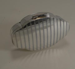 Solid Antique English Shaped Sterling Silver Box, 1918