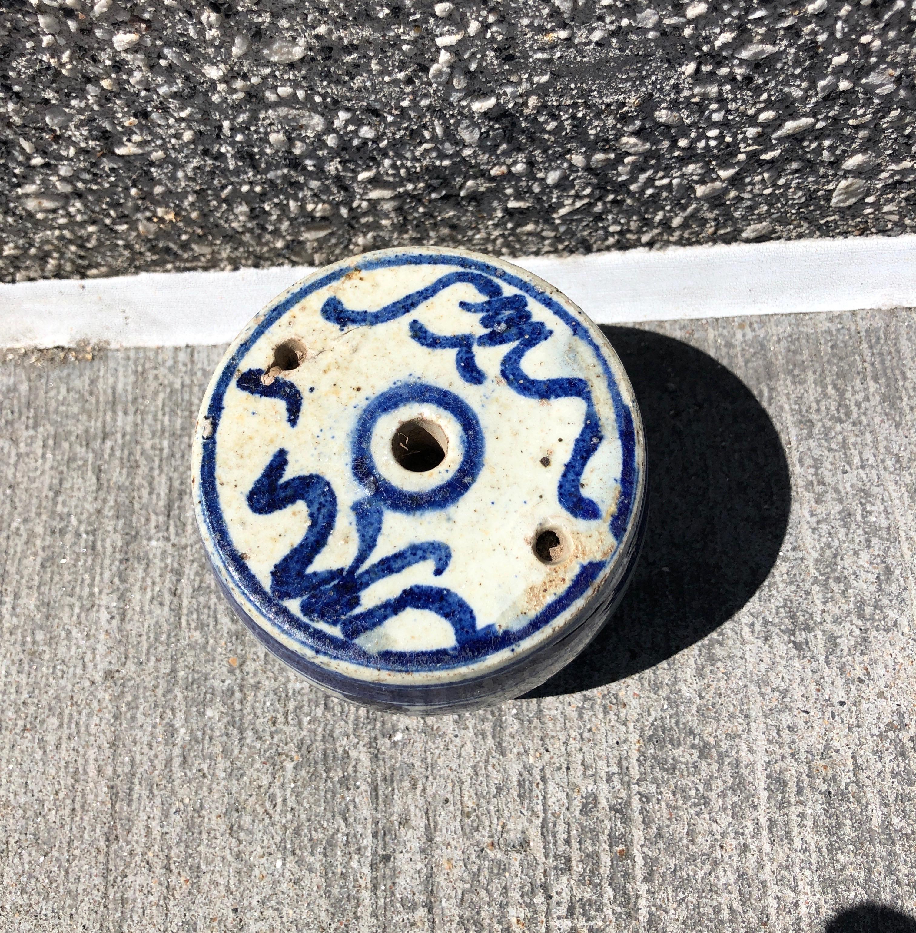 Solid Antique Porcelain Incense Holder For Sale 2