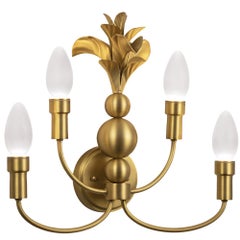 Solid Antiqued Brass Maluhia Outdoor Wall Sconce by Elisterno