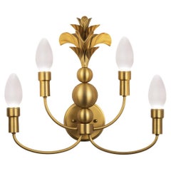 Solid Antiqued Brass Maluhia Outdoor Wall Sconce by Elisterno
