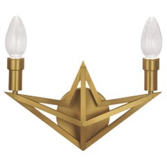 Solid Antiqued Brass Regalio Outdoor Wall Sconce by Elisterno