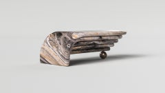 Solid Arabescato Griggio & Brass Ipséité Coffee Table by Arthur Vallin