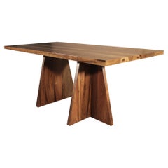 Solid Argentine Rosewood Twin Pedestal Luca Table from Costantini - In Stock