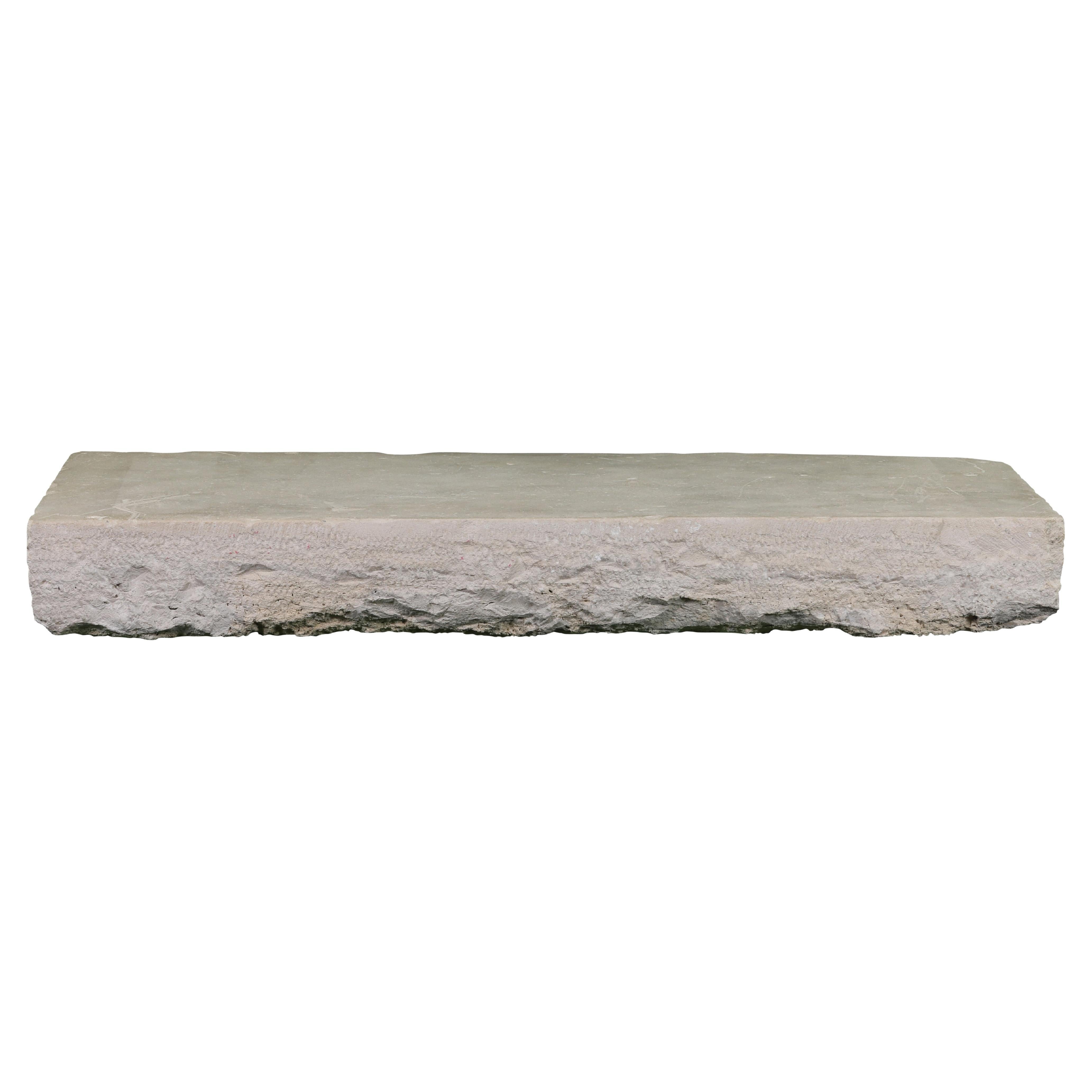 Solid Axel-Vervoordt Style Fireplace Original Reclaimed Base Stone In Limestone