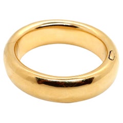 Solid Bangle Bracelet 18k Yellow Gold