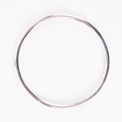 Solid Bangle In 925 Sterling Silver Marked AKE