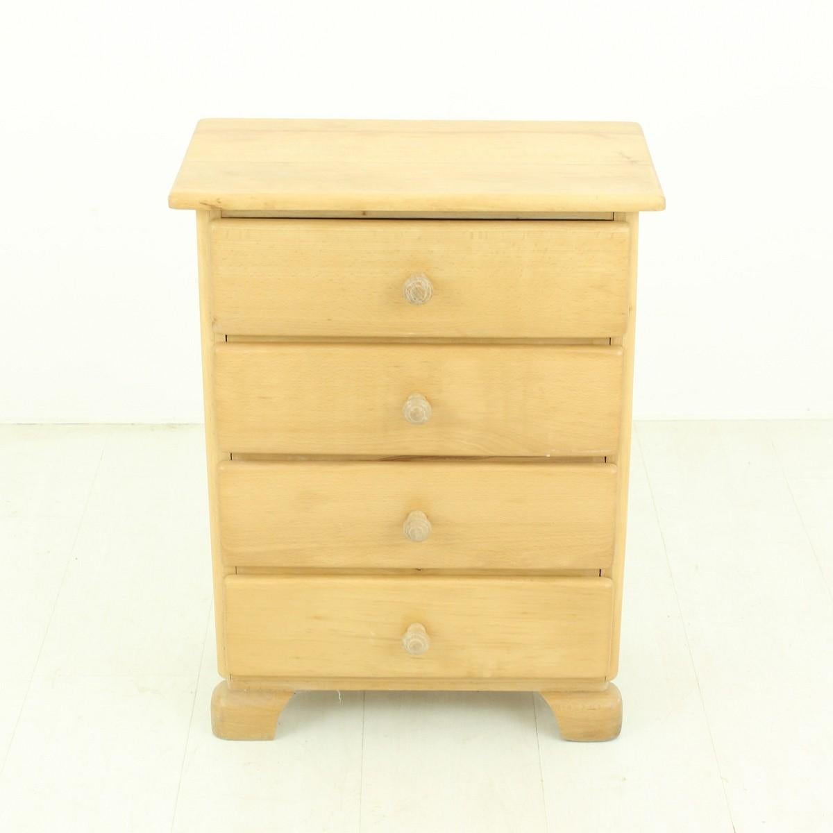 This chest of drawers is made from solid beech.