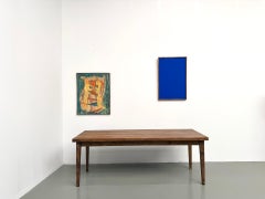 Solid beech farmhouse table, France, 1970s