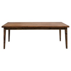 Solid beech farmhouse table, France, 1970s