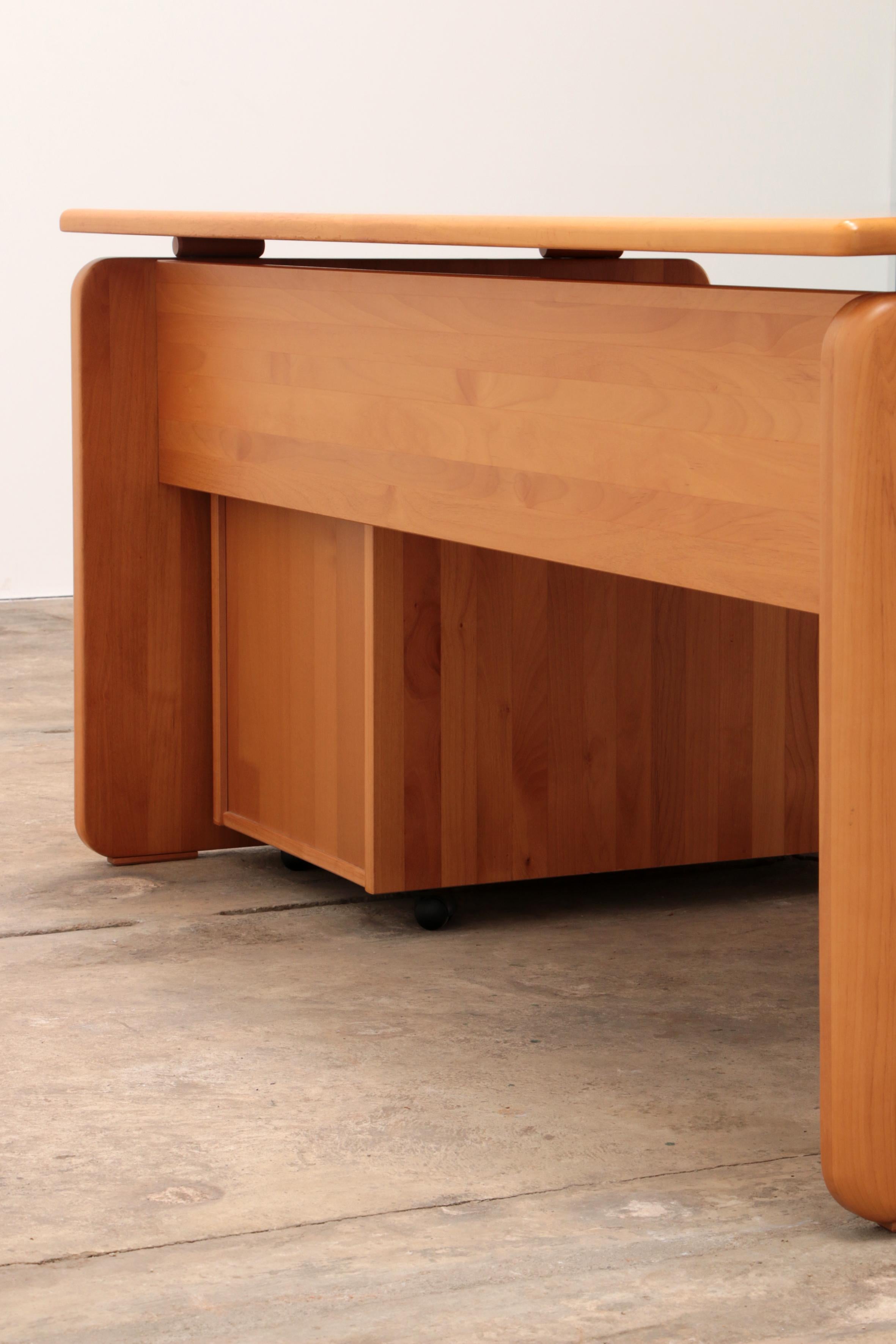 Solid Beechwood Desk with Drawers, 1970, Germany 4