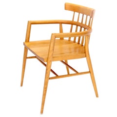 Chaise de bureau en bouleau massif avec dossier en fuseau en bois courbé Fauteuil de bureau