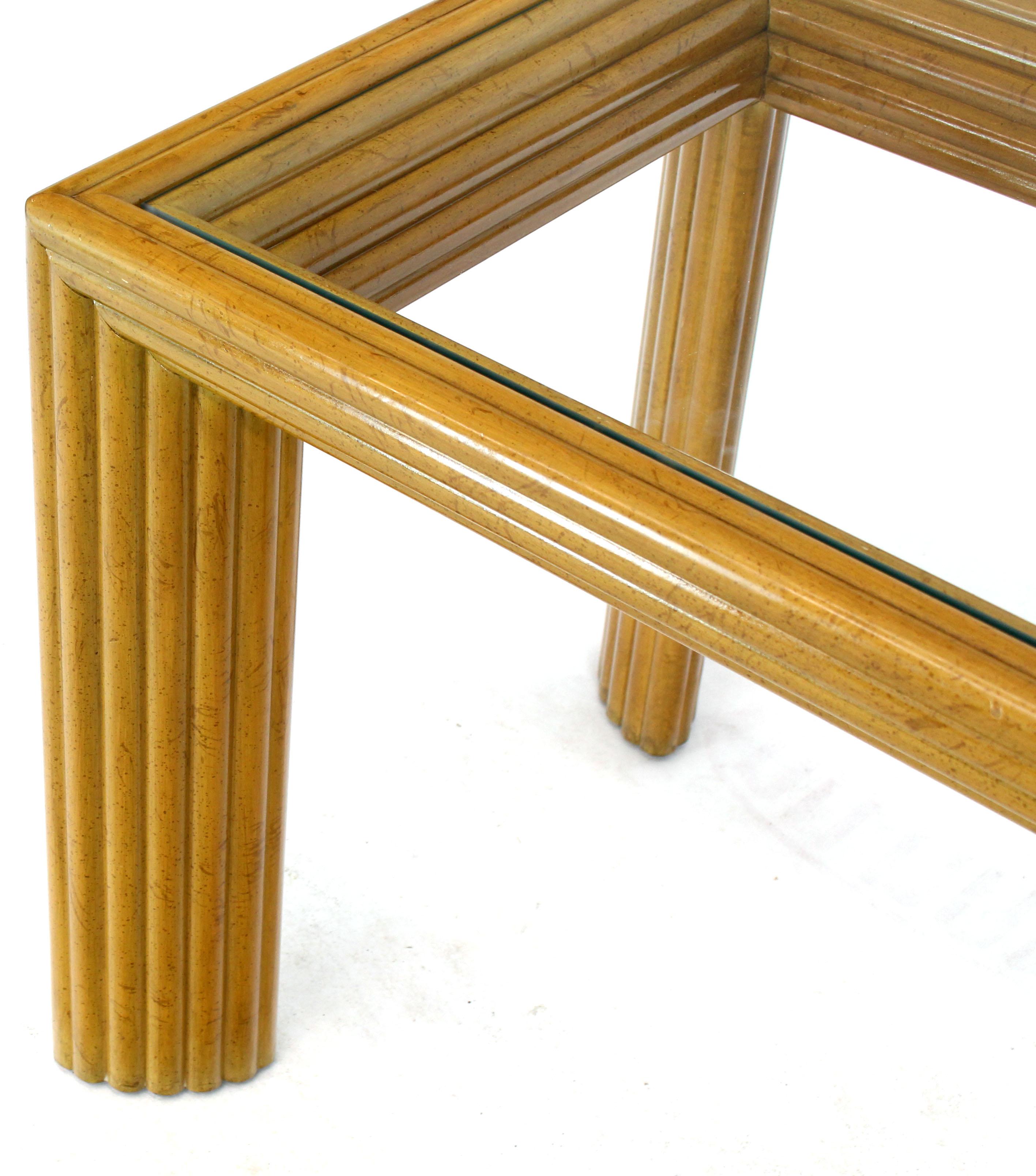 Solid Blond Birch Rectangular Occasional Side Table Stand For Sale 1