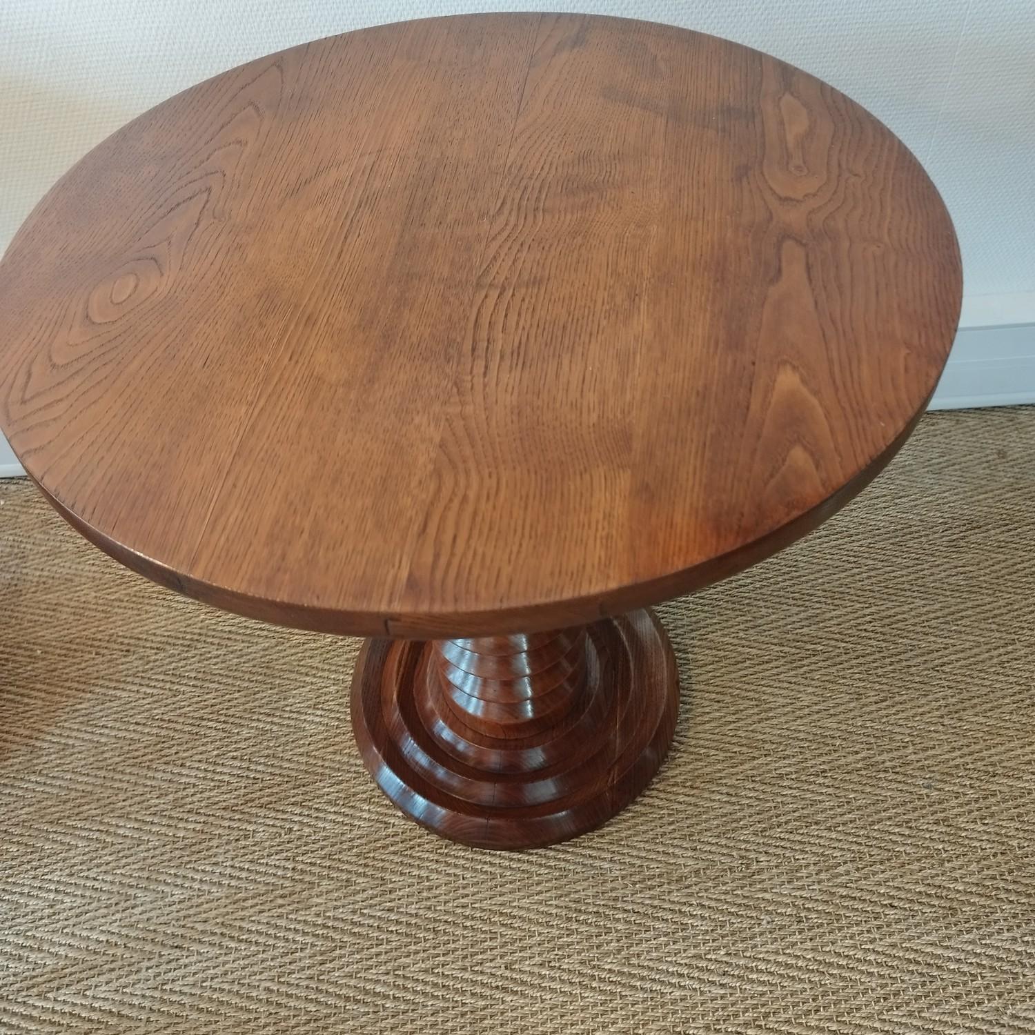 Mid-Century Modern Solid Blond Oak Table