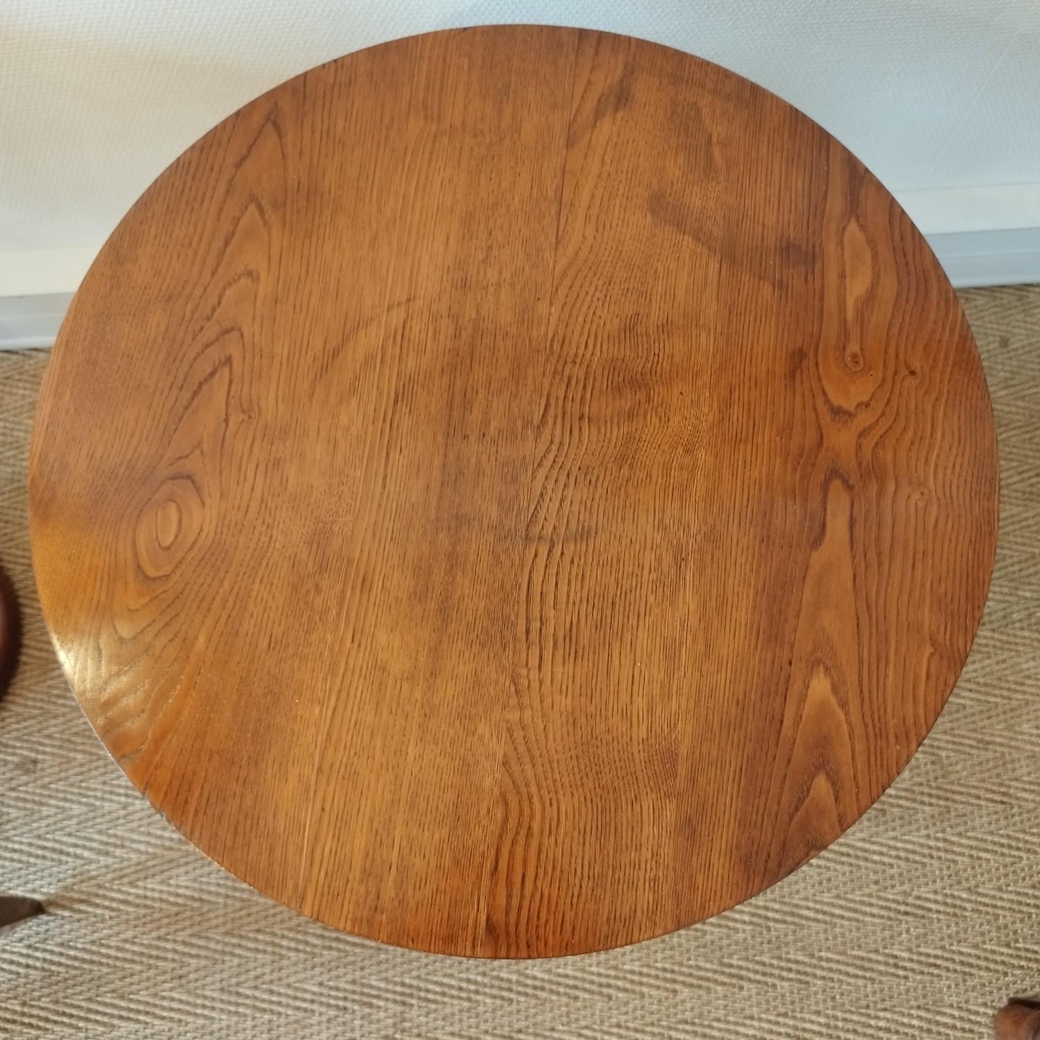 French Solid Blond Oak Table
