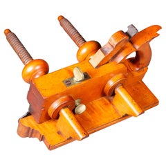 Cepillo extra largo de madera de boj maciza c.1850