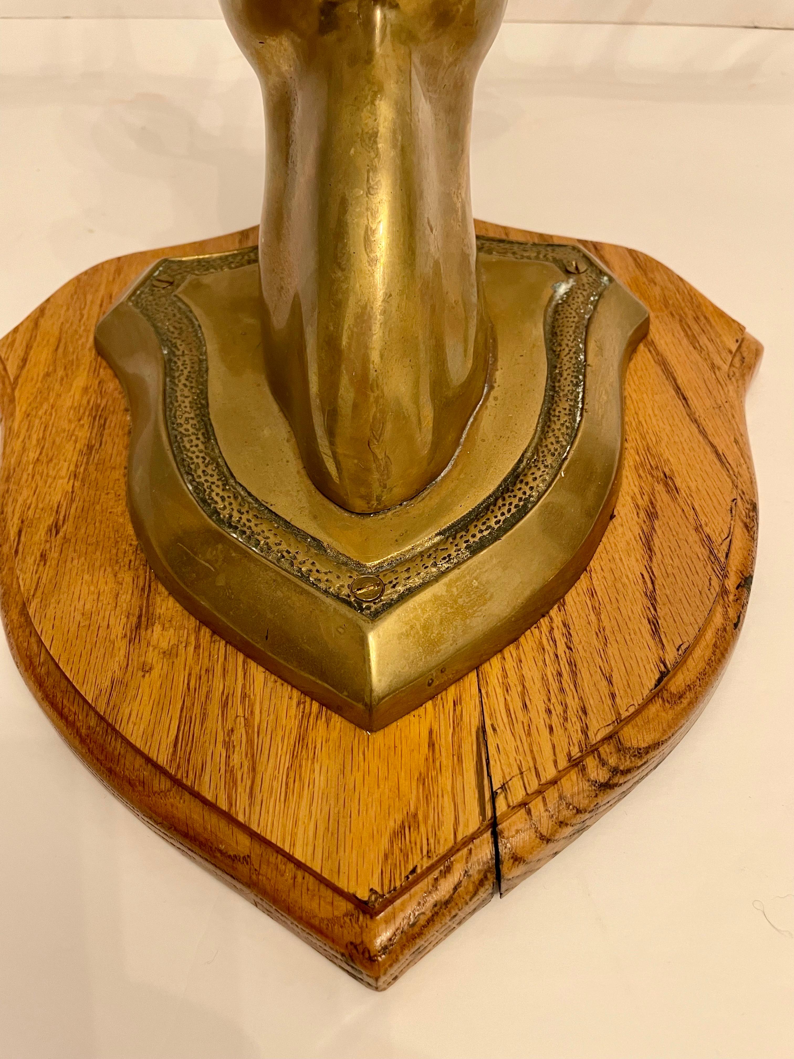 Solid Brass Ten Point Vegan Taxidermy Deer Mount 5