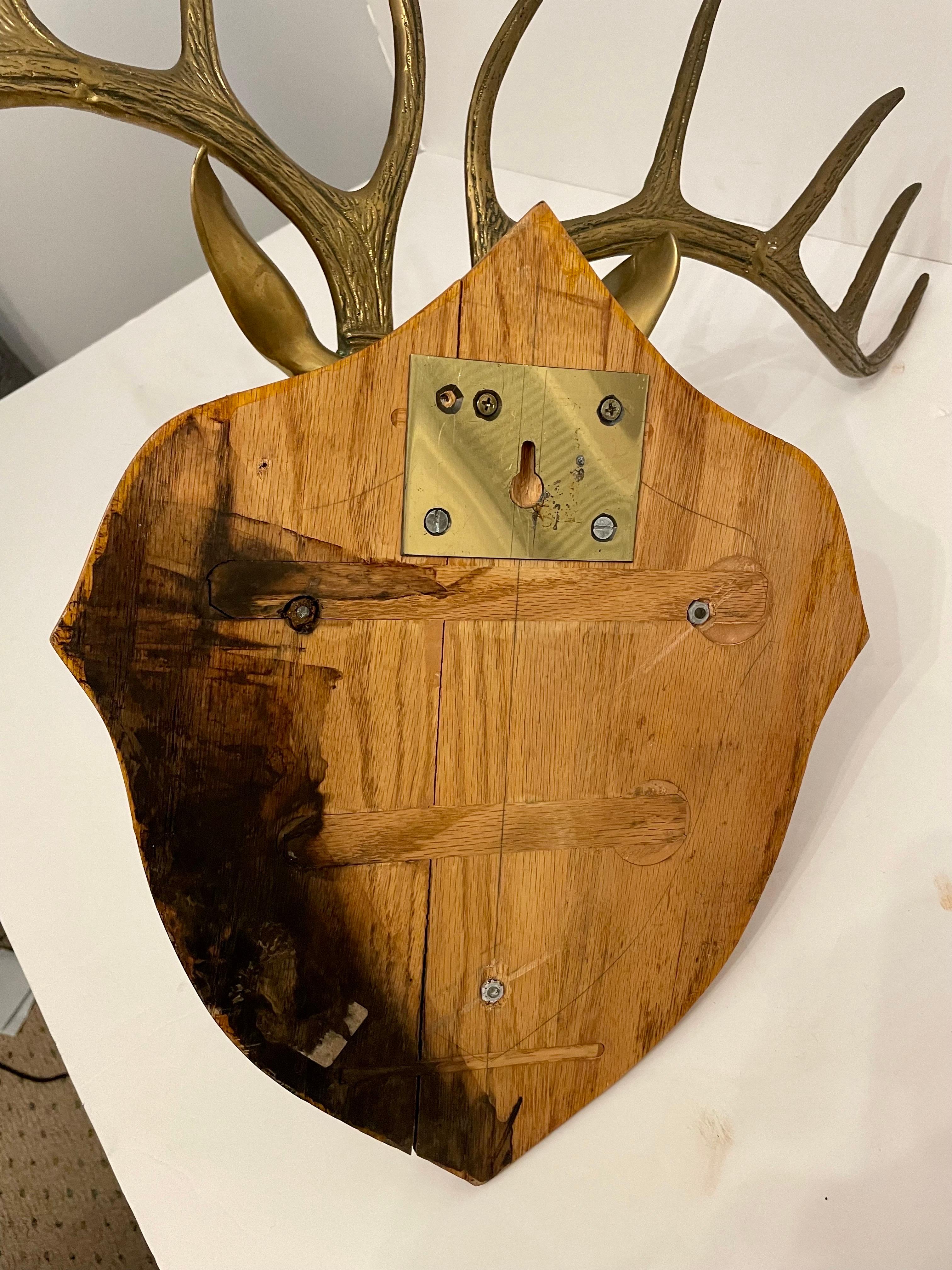 Solid Brass Ten Point Vegan Taxidermy Deer Mount 11