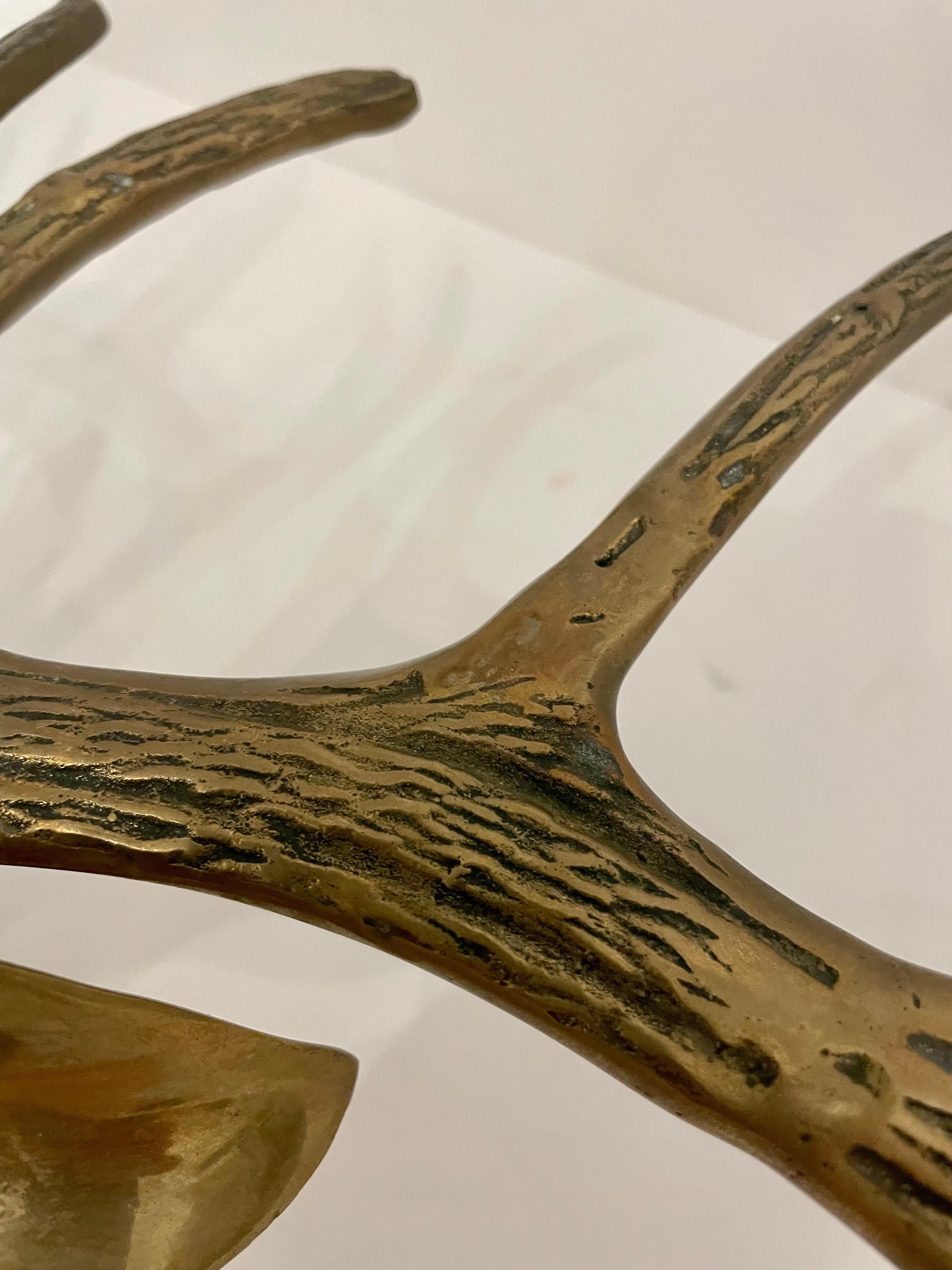 Solid Brass Ten Point Vegan Taxidermy Deer Mount 12