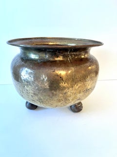 Solid Brass 19th Century Bin Log Holder or Storage