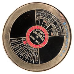 Solid Brass 50 Year Calendar Dial / Paperweight by Cogecot S.A. 1969 to 2018