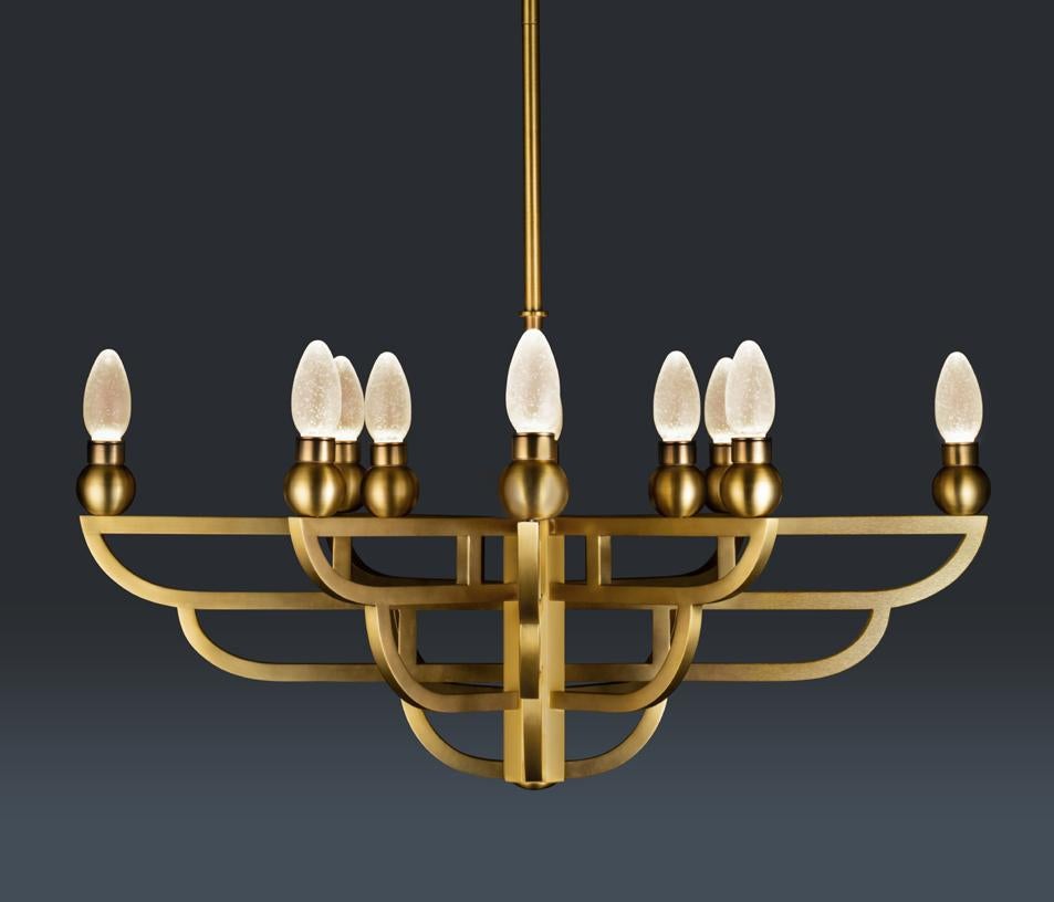 Cinese Lampadario per esterni Adelphi in ottone massiccio di Elisterno in vendita