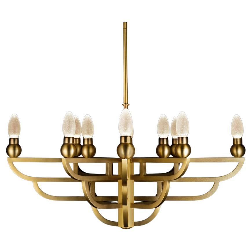 Solid Brass Adelphi Outdoor Chandelier by Elisterno