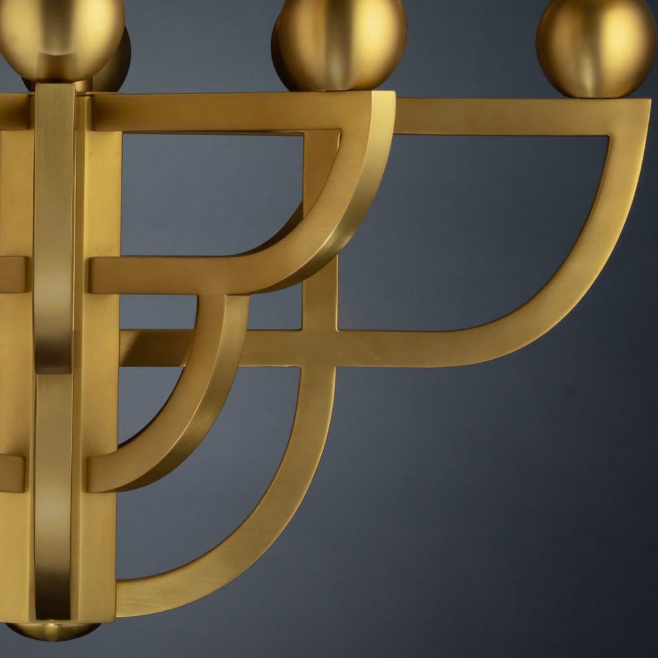 Chinois Lustre d'extérieur Adelphi en laiton massif par Elisterno en vente