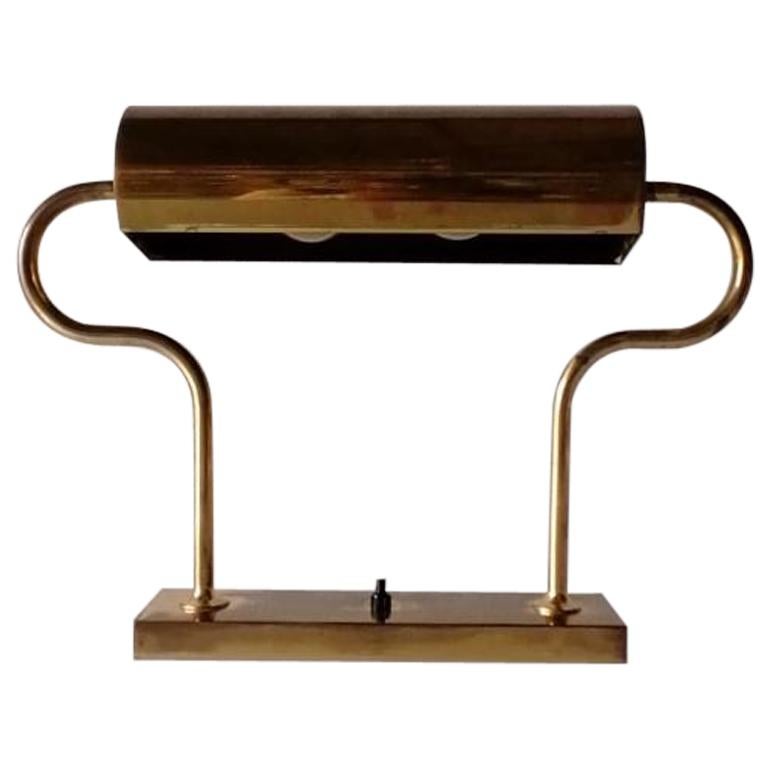 Solid Brass Adjustable Table Lamp by Florian Schulz, 1970s Germany For Sale