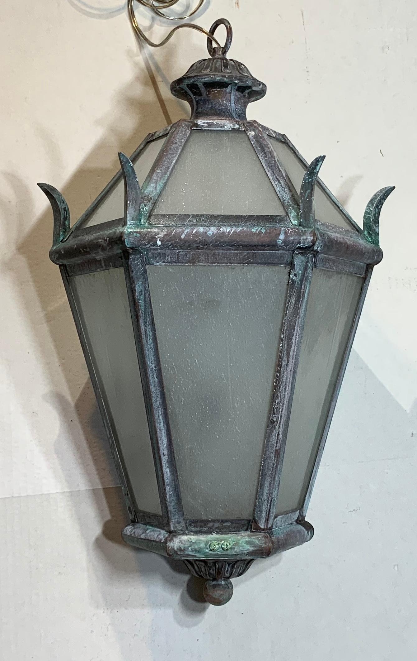 Solid Brass and Bronze Hanging Lantern 5