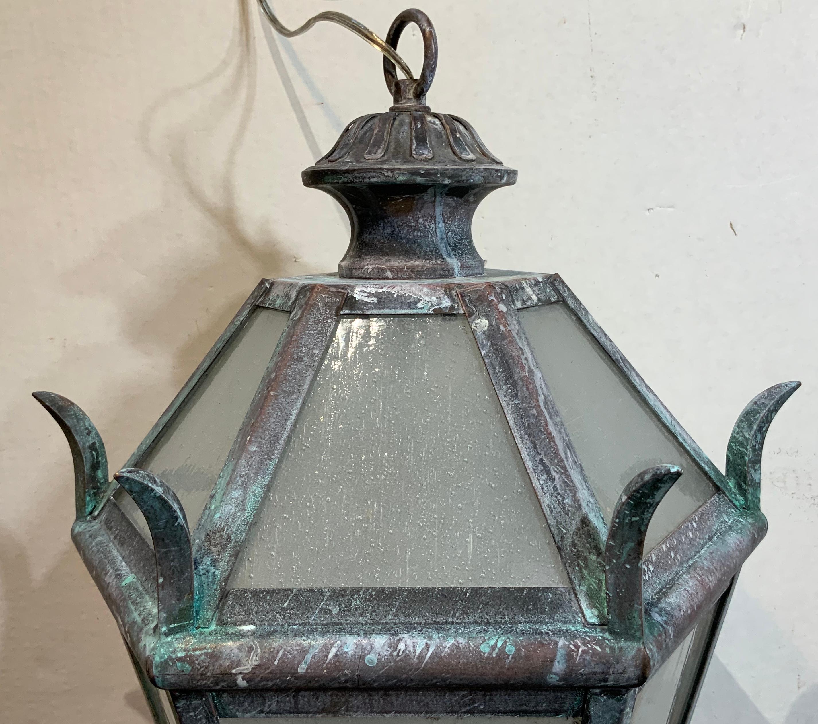 Solid Brass and Bronze Hanging Lantern 6