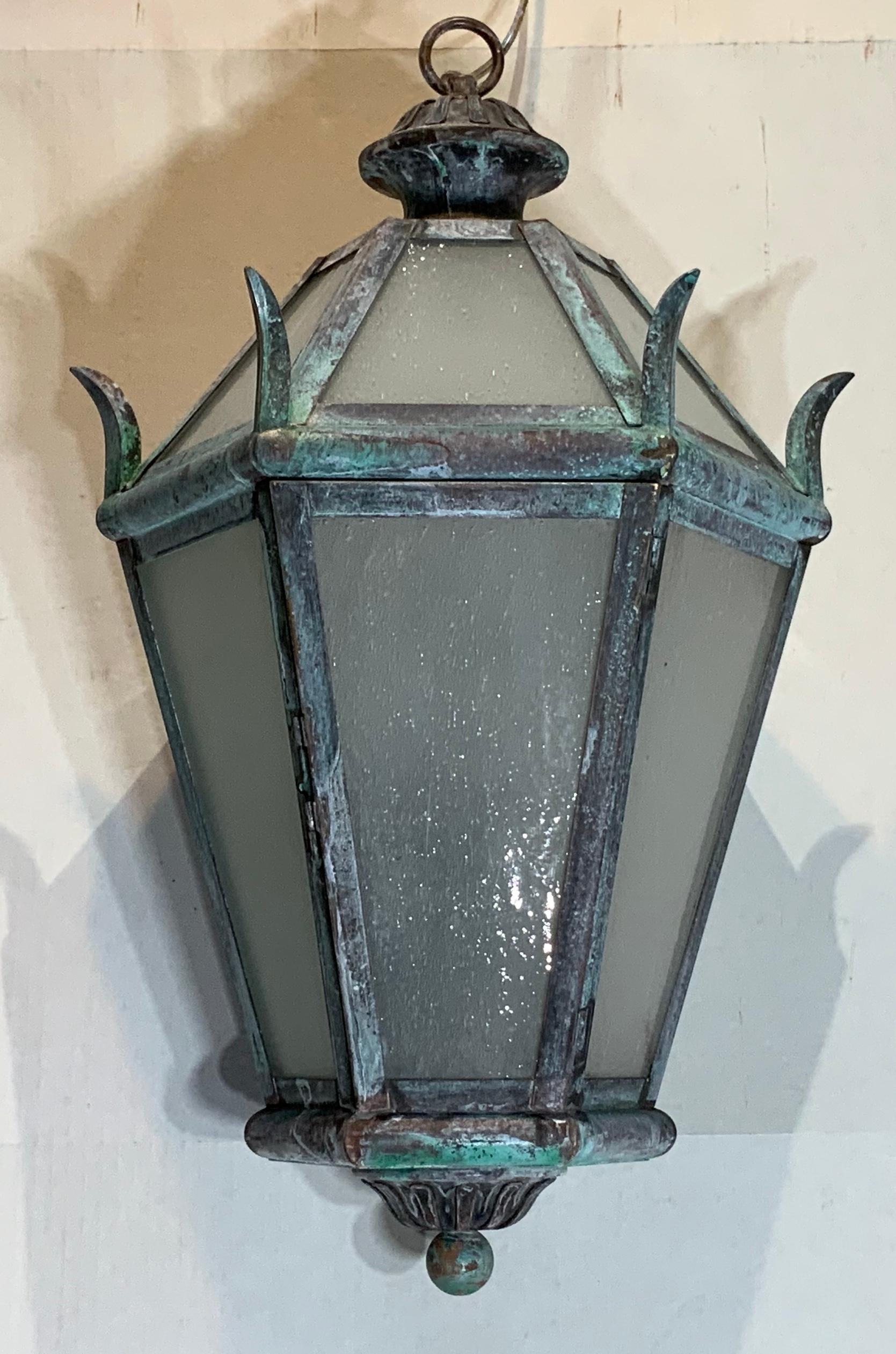 Solid Brass and Bronze Hanging Lantern 1