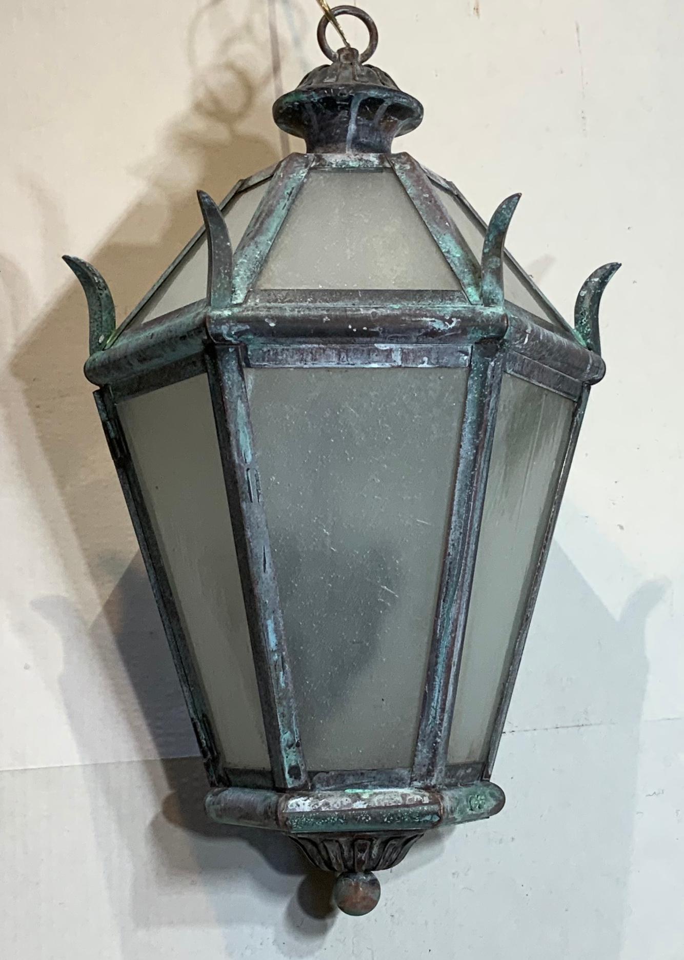 Solid Brass and Bronze Hanging Lantern 3