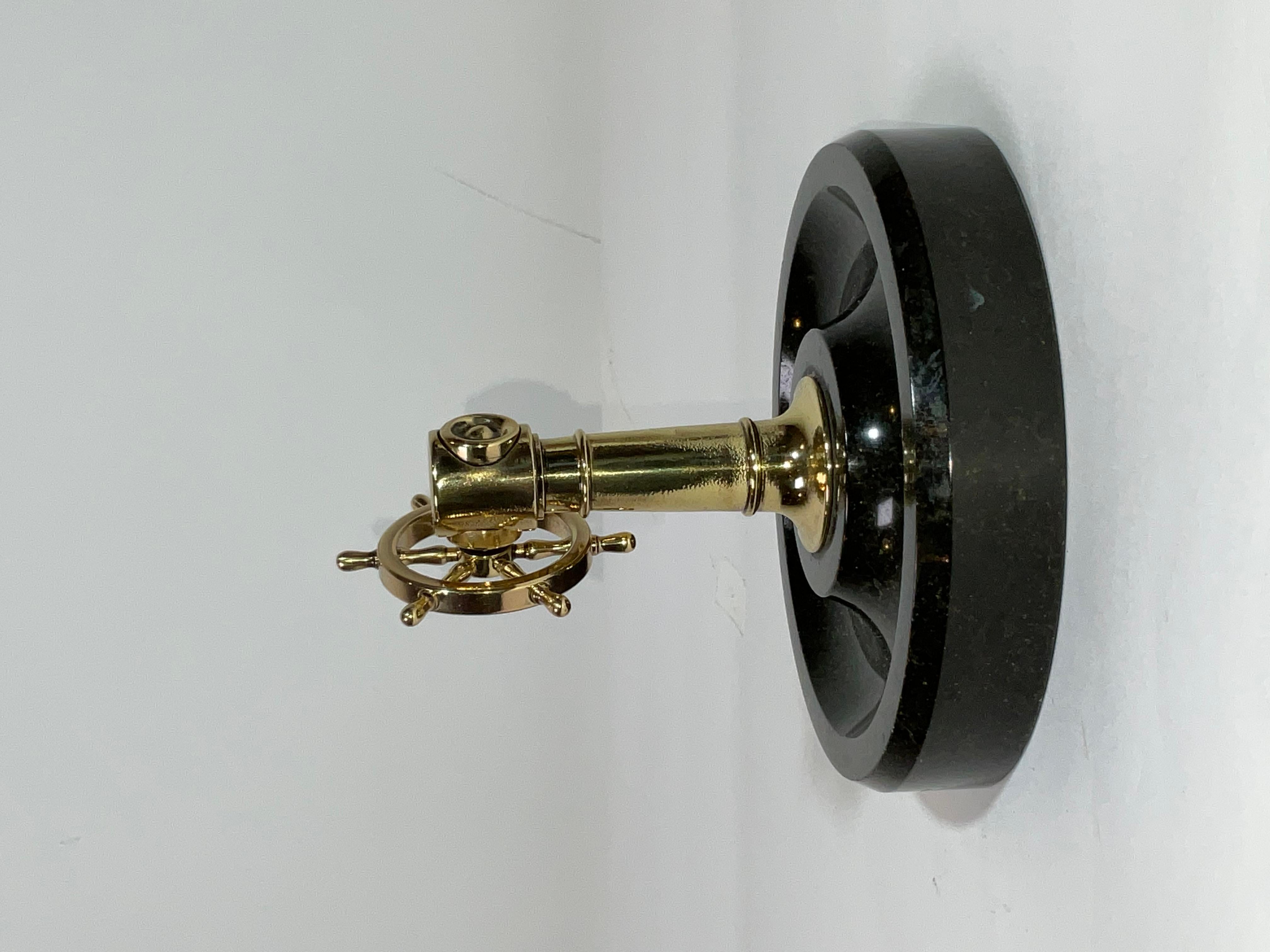 Solid Brass Antique Ship Wheel Cigar Cutter For Sale 2