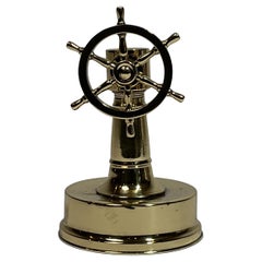 Solid Brass Antique Ship Wheel Cigar Cutter