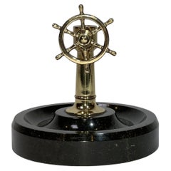 Solid Brass Antique Ship Wheel Cigar Cutter