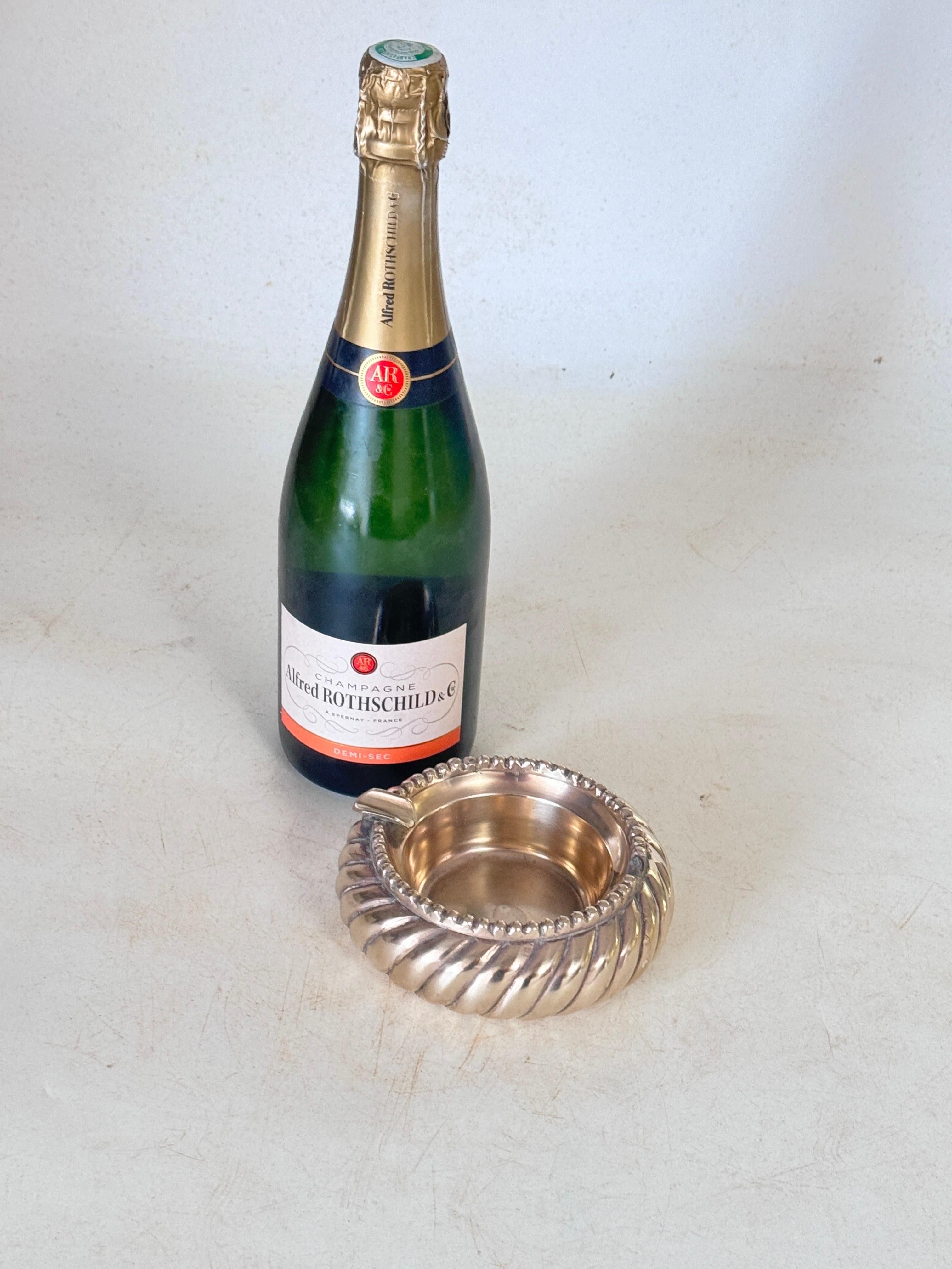  Solid Brass Ashtray Beatiful Patina For Sale 2