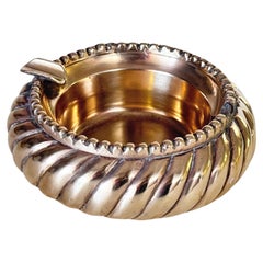 Solid Brass Ashtray Beatiful Patina